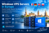 Windows VPS (RDP) server 4 vCores 8 gb RAM 75 gb SSD NVMe